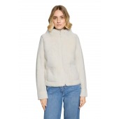 Betty Barclay - 5522 2069 Ecru gilet tricot met pels.
